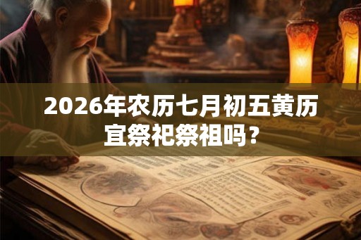 2026年农历七月初五黄历宜祭祀祭祖吗？