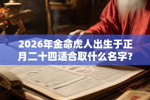 2026年金命虎人出生于正月二十四适合取什么名字？
