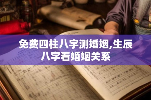 免费四柱八字测婚姻,生辰八字看婚姻关系