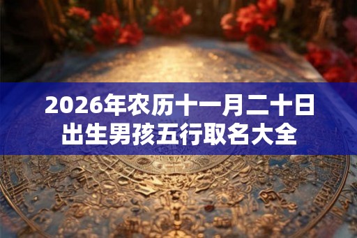 2026年农历十一月二十日出生男孩五行取名大全