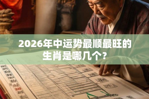 2026年中运势最顺最旺的生肖是哪几个？