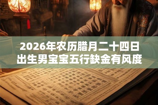 2026年农历腊月二十四日出生男宝宝五行缺金有风度名字