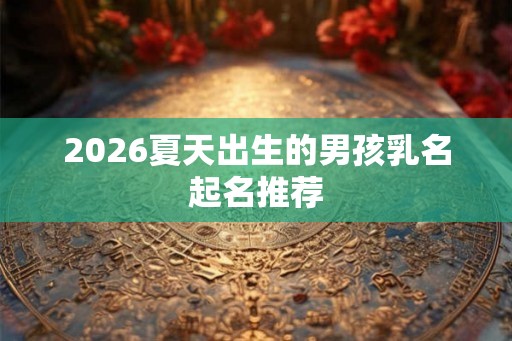 2026夏天出生的男孩乳名起名推荐