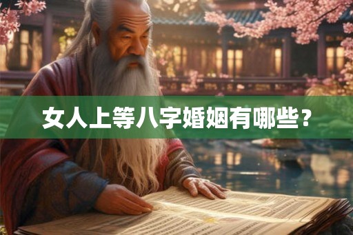 女人上等八字婚姻有哪些？