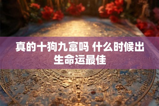 真的十狗九富吗 什么时候出生命运最佳