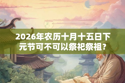 2026年农历十月十五日下元节可不可以祭祀祭祖？