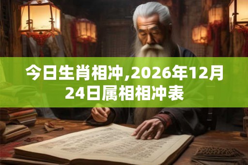 今日生肖相冲,2026年12月24日属相相冲表