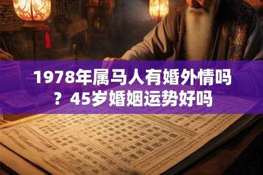 1978年属马人有婚外情吗？45岁婚姻运势好吗