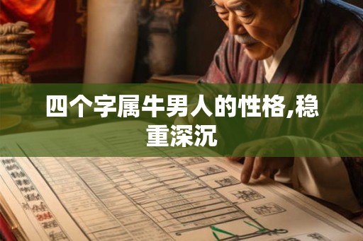 四个字属牛男人的性格,稳重深沉