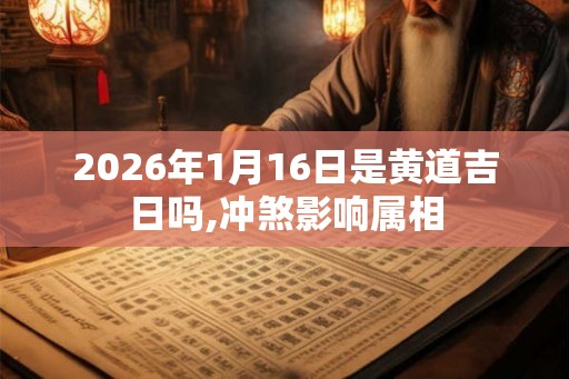 2026年1月16日是黄道吉日吗,冲煞影响属相