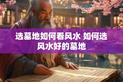 选墓地如何看风水 如何选风水好的墓地 选墓地如何看风水 如何选风水好的墓地