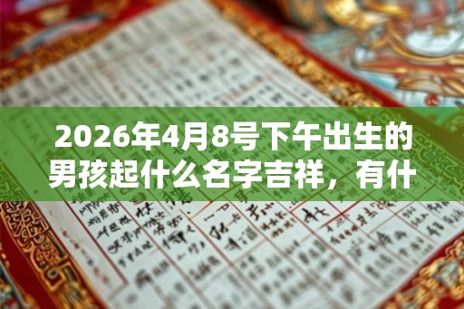 2026年4月8号下午出生的男孩起什么名字吉祥，有什么名字推荐？
