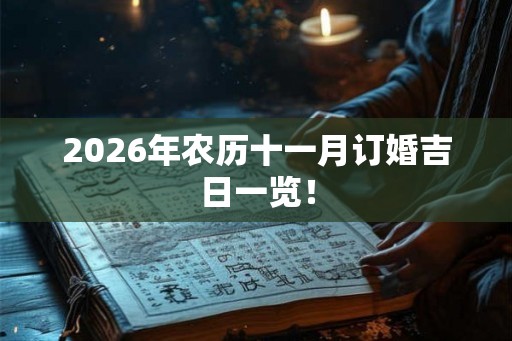 2026年农历十一月订婚吉日一览! 2026年农历十一月订婚吉日一览!