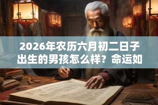 2026年农历六月初二日子出生的男孩怎么样？命运如何