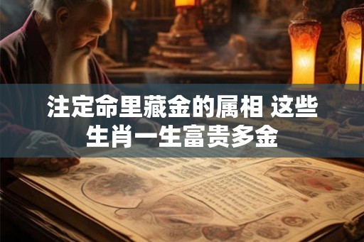 注定命里藏金的属相 这些生肖一生富贵多金