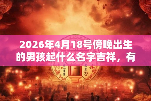 2026年4月18号傍晚出生的男孩起什么名字吉祥,有什么名字推荐? 2026年4月18号傍晚出生的男孩起什么名字吉祥,有什么名字推荐?