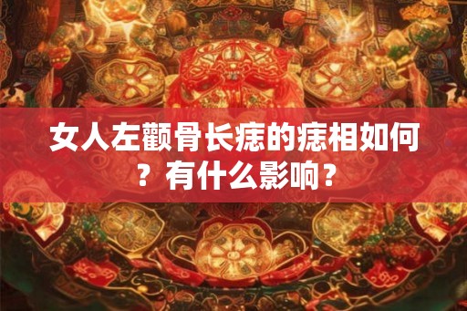女人左颧骨长痣的痣相如何？有什么影响？
