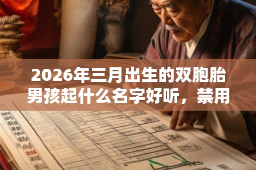 2026年三月出生的双胞胎男孩起什么名字好听，禁用什么字