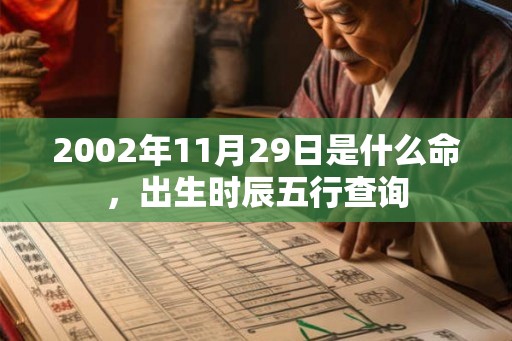 2002年11月29日是什么命，出生时辰五行查询