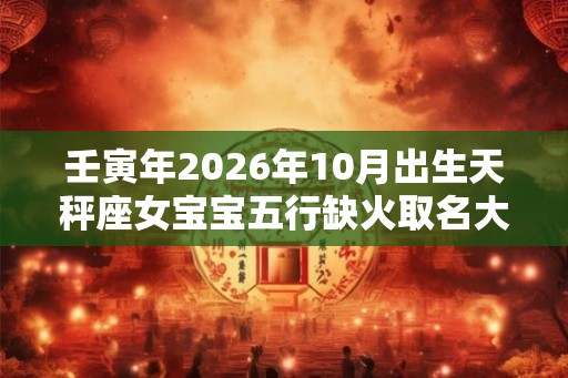 壬寅年2026年10月出生天秤座女宝宝五行缺火取名大全
