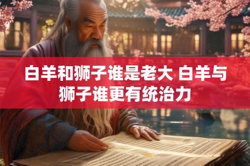 白羊和狮子谁是老大 白羊与狮子谁更有统治力