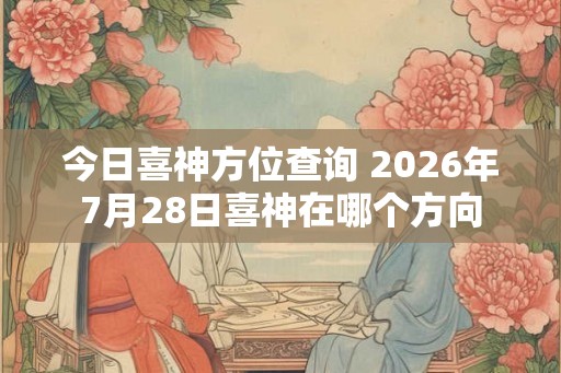 今日喜神方位查询 2026年7月28日喜神在哪个方向