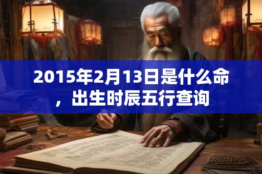 2015年2月13日是什么命，出生时辰五行查询