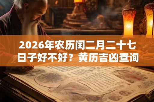 2026年农历闰二月二十七日子好不好？黄历吉凶查询