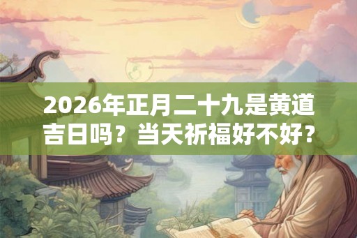 2026年正月二十九是黄道吉日吗？当天祈福好不好？