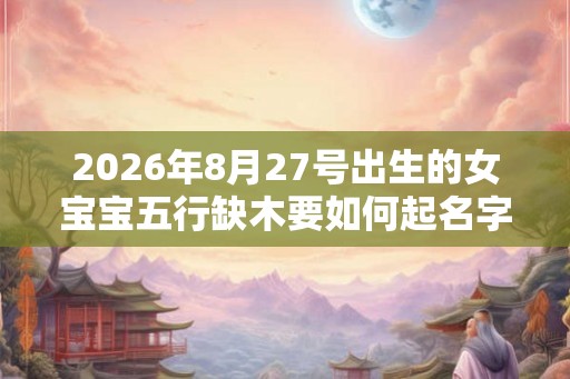 2026年8月27号出生的女宝宝五行缺木要如何起名字