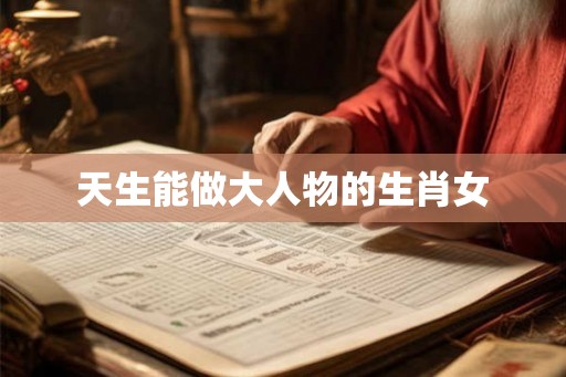 天生能做大人物的生肖女 天生能做大人物的生肖女