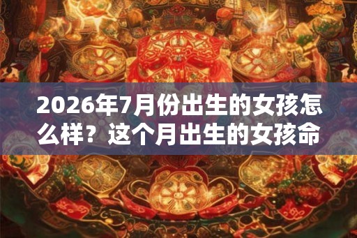 2026年7月份出生的女孩怎么样？这个月出生的女孩命理如何？