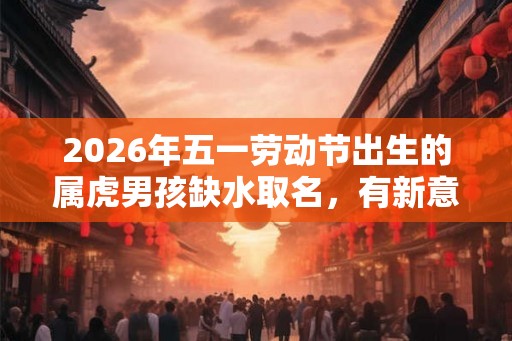 2026年五一劳动节出生的属虎男孩缺水取名，有新意的名字推荐