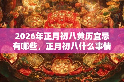 2026年正月初八黄历宜忌有哪些，正月初八什么事情不能做？