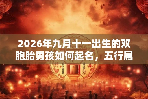 2026年九月十一出生的双胞胎男孩如何起名，五行属什么