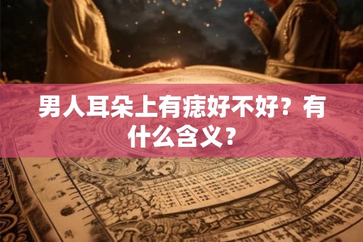 男人耳朵上有痣好不好？有什么含义？