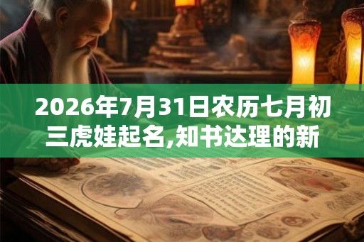2026年7月31日农历七月初三虎娃起名,知书达理的新生儿名字