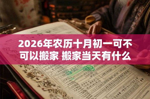 2026年农历十月初一可不可以搬家 搬家当天有什么讲究 2026年农历十月初一可不可以搬家 搬家当天有什么讲究