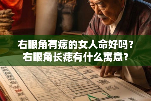 右眼角有痣的女人命好吗？右眼角长痣有什么寓意？