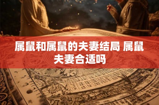 属鼠和属鼠的夫妻结局 属鼠夫妻合适吗