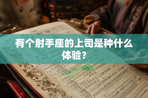 有个射手座的上司是种什么体验? 有个射手座的上司是种什么体验?
