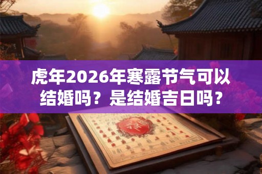 虎年2026年寒露节气可以结婚吗？是结婚吉日吗？