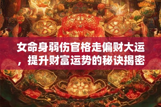 女命身弱伤官格走偏财大运，提升财富运势的秘诀揭密