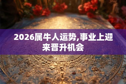 2026属牛人运势,事业上迎来晋升机会 2026属牛人运势,事业上迎来晋升机会