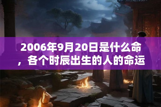 2006年9月20日是什么命，各个时辰出生的人的命运