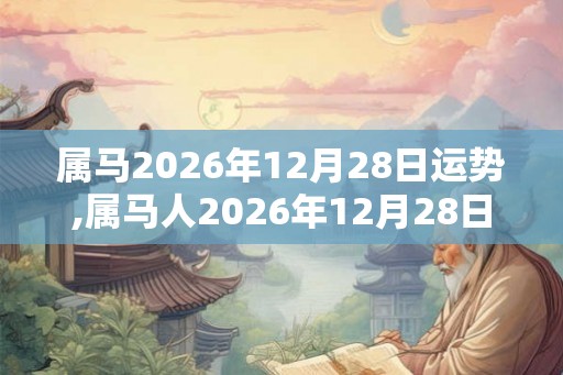 属马2026年12月28日运势,属马人2026年12月28日财运,生肖马2026年12月28日运势 属马2026年12月28日运势,属马人2026年12月28日财运,生肖马2026年12月28日运势