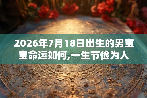 2026年7月18日出生的男宝宝命运如何,一生节俭为人正直