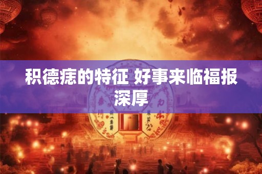 积德痣的特征 好事来临福报深厚 积德痣的特征 好事来临福报深厚
