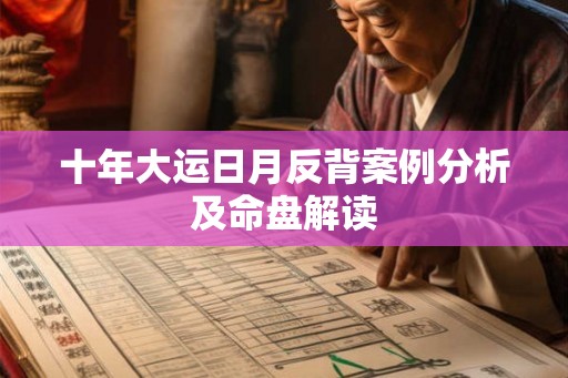 十年大运日月反背案例分析及命盘解读