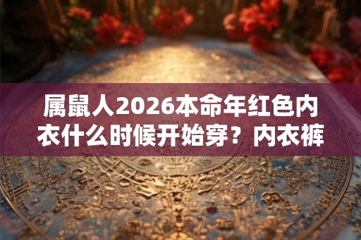 属鼠人2026本命年红色内衣什么时候开始穿？内衣裤要穿成套吗？